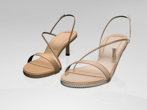 high-heel strappy sandals 01 3Dモデル