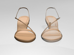 high-heel strappy sandals 01 3Dモデル