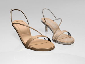 high-heel strappy sandals 01 3Dモデル