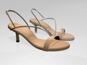 high-heel strappy sandals 01 3Dモデル
