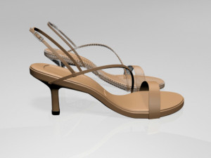 high-heel strappy sandals 01 3Dモデル