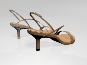 high-heel strappy sandals 01 3Dモデル