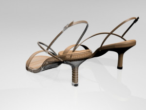 high-heel strappy sandals 01 3Dモデル