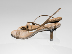 high-heel strappy sandals 01 3Dモデル
