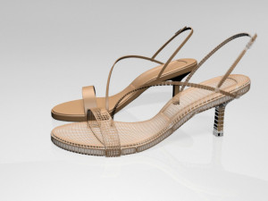 high-heel strappy sandals 01 3Dモデル