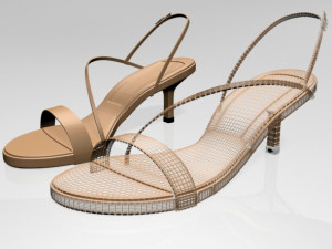 high-heel strappy sandals 01 3Dモデル