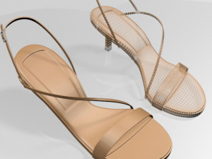 high-heel strappy sandals 01 3Dモデル