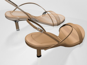 high-heel strappy sandals 01 3Dモデル