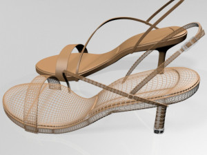 high-heel strappy sandals 01 3Dモデル