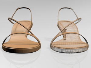 high-heel strappy sandals 01 3Dモデル