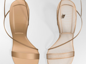 high-heel strappy sandals 01 3Dモデル