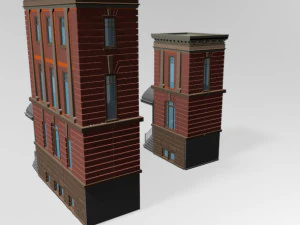 Modular buildings 01 3D Model