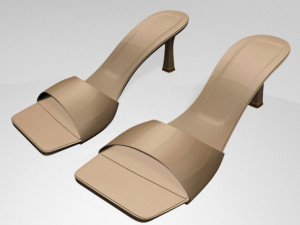 square-toe spool-heel sandals 01 3D Model