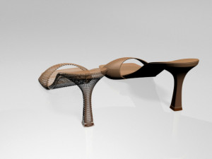 square-toe spool-heel sandals 01 Model 3D