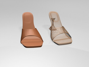 square-toe spool-heel sandals 02 3D Modell