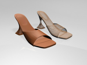 square-toe spool-heel sandals 02 3D Modell