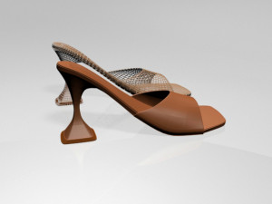 square-toe spool-heel sandals 02 3D Modell