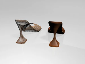 Square-toe spool-heel sandals 02 3D Model