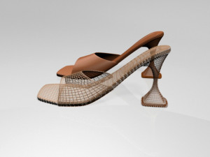 square-toe spool-heel sandals 02 3D Modell