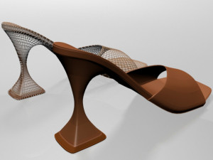 square-toe spool-heel sandals 02 3D Modell