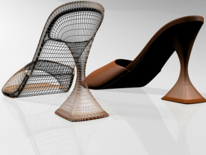 square-toe spool-heel sandals 02 3D Modell