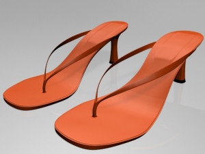 thong spool-heel sandals 01 3D Модель