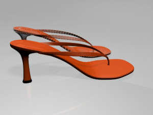 thong spool-heel sandals 01 Modelo 3D