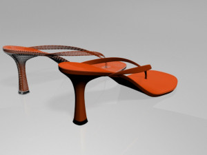 thong spool-heel sandals 01 Modelo 3D