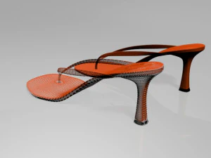 Thong spool-heel sandals 01 3D Model