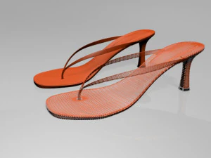 Thong spool-heel sandals 01 3D Model