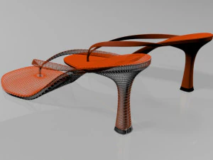 Thong spool-heel sandals 01 3D Model