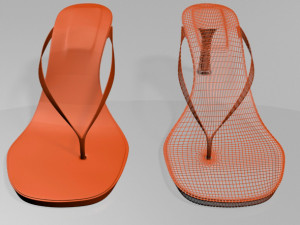 thong spool-heel sandals 01 Modelo 3D