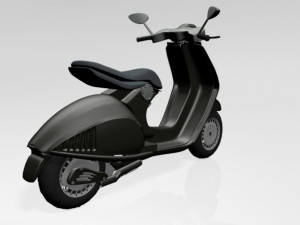 vespa scooter 01 Modelo 3D