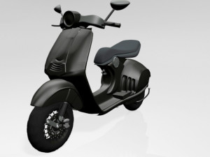 vespa scooter 01 Modelo 3D