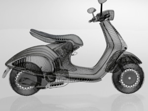 vespa scooter 01 Modelo 3D
