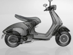 Vespa scooter 01 3D Model