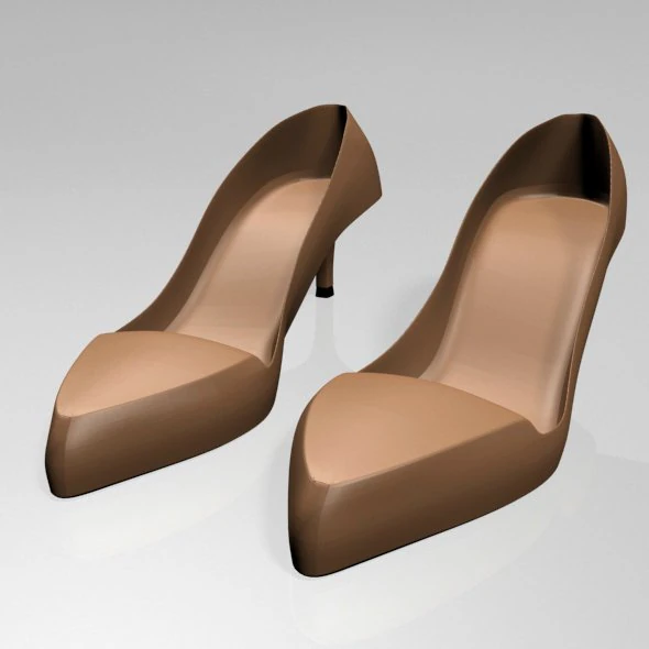 Pointed-toe stiletto sandals 01 3D Model .c4d .max .obj .3ds .fbx .stl .blend 
