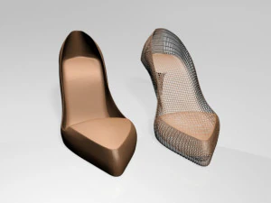 Pointed-toe stiletto sandals 01 3D Model