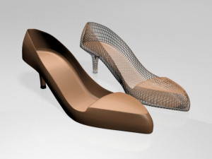 Pointed-toe stiletto sandals 01 3D Model