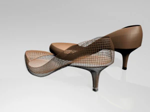 Pointed-toe stiletto sandals 01 3D Model