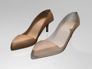 Pointed-toe stiletto sandals 01 3D Model