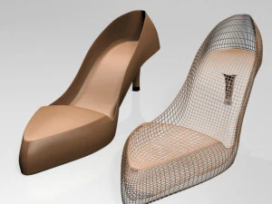 Pointed-toe stiletto sandals 01 3D Model