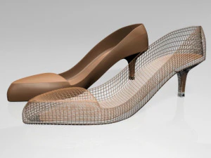 Pointed-toe stiletto sandals 01 3D Model