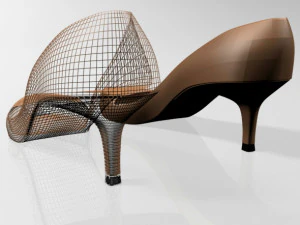 Pointed-toe stiletto sandals 01 3D Model
