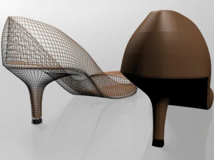Pointed-toe stiletto sandals 01 3D Model