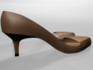 Pointed-toe stiletto sandals 01 3D Model