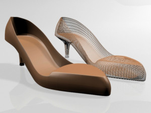 Pointed-toe stiletto sandals 01 3D Model