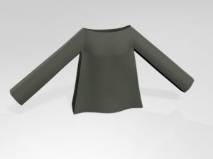 Boat-neck top 01 3D Model