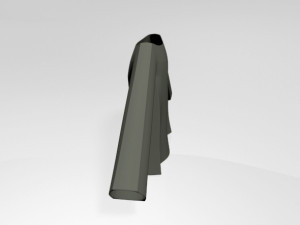 Boat-neck top 01 3D Model