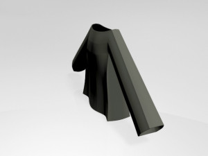 Boat-neck top 01 3D Model